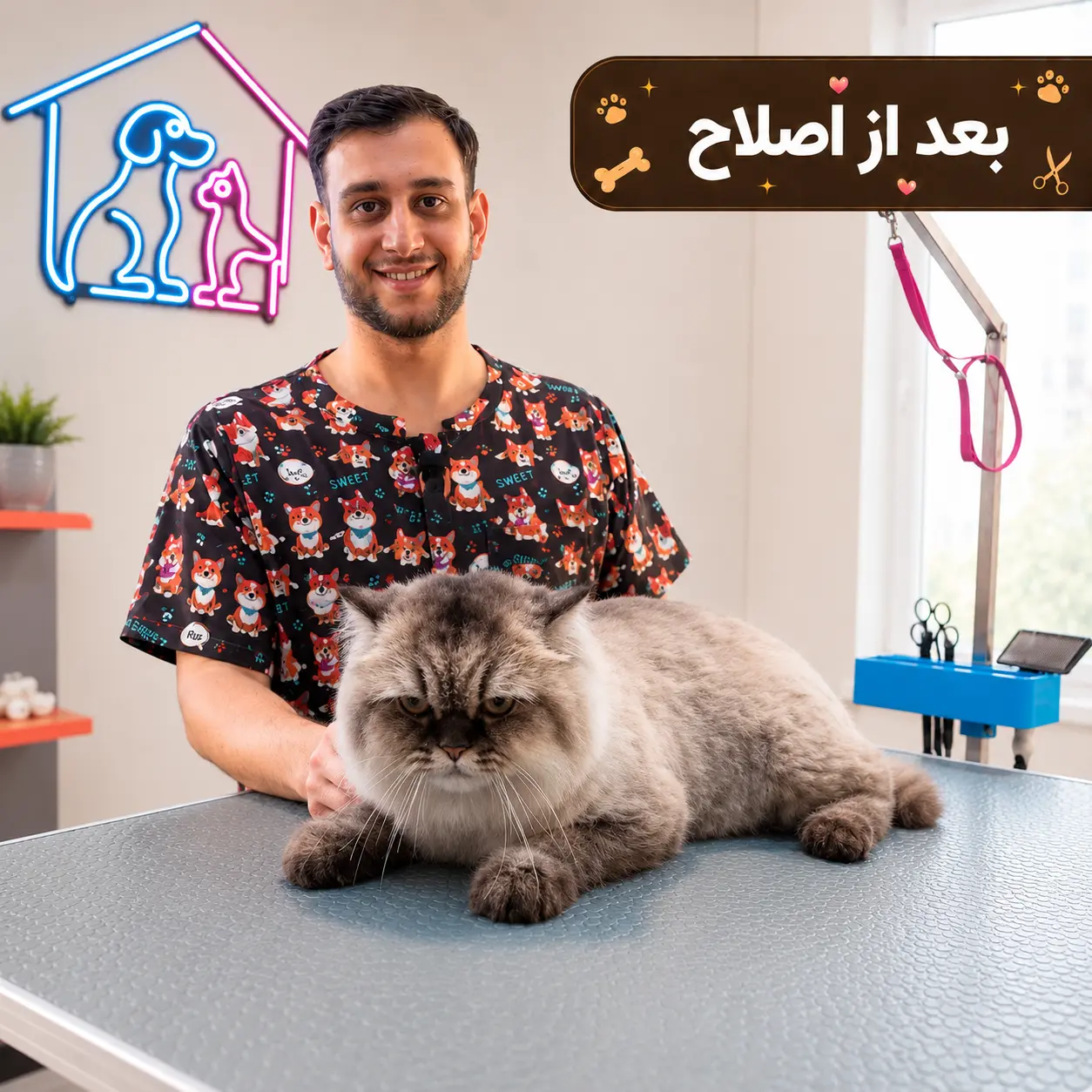 بعد از اصلاح گربه